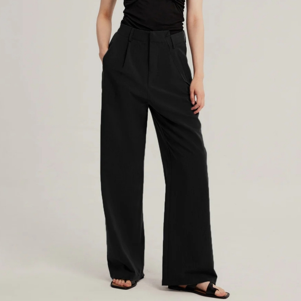 NWT Aha Selected - Irregular Waist Wide-leg suit trouser pant